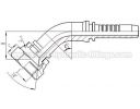 45° METRIC FEMALE 74°CONE SEAT SEAL - 20741