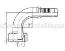 90° O-RING METRIC FEMALE 24° CONE SEAL L.T. - 20491-T