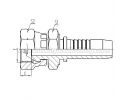 BSP FEMALE 60° CONE SEAL DOUBLE HEXAGON - 22611D